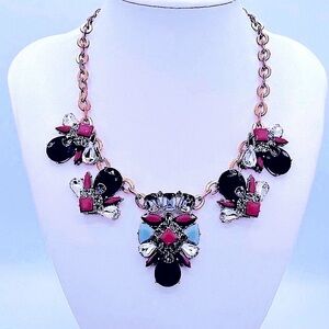 J. Crew Jeweled Cluster Necklace 18.5”